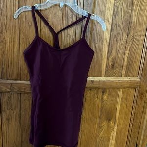 Burgundy Lululemon workout top